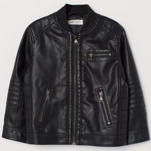 H&M Youth Faux Leather Jacket, Size 7-8Y